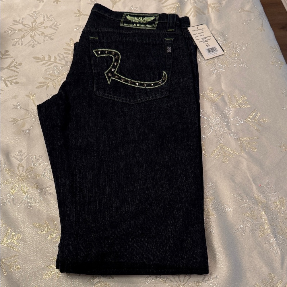 Rock & Republic Dark Blue HENLEE Bootcut Jeans SIZE 33